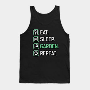 Eat Sleep Garden Repeat Gardening Tank Top
